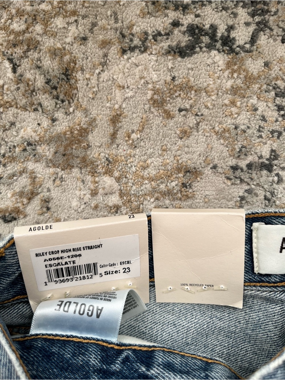 NWT Riley Agolde Straight Leg Cropped - Picture 2 of 4